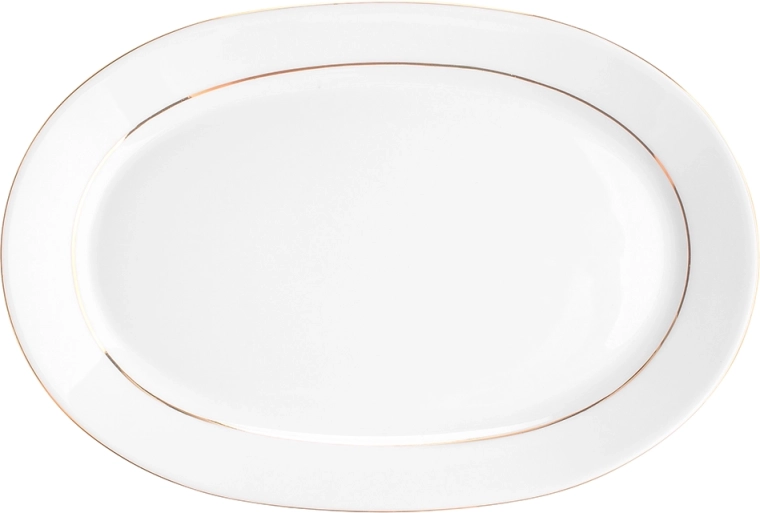 MariaPaula Classic Gold Line Oval Serving Platter 23 cm