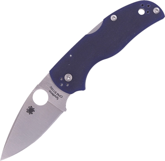 Kišeninis peilis Spyderco Native 5 Dark Blue G10, satino apdailos geležtė 7,5 cm