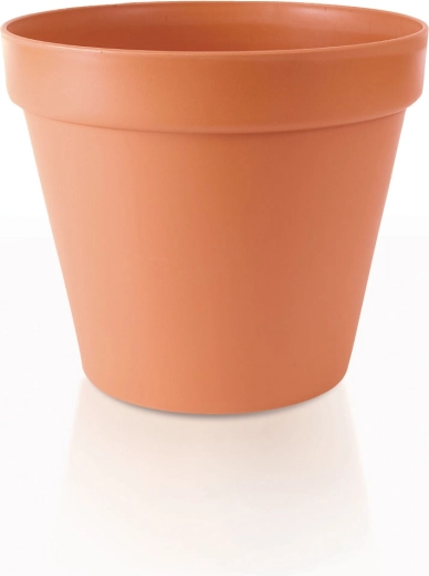 Plastic Flower Pot Glinka 13 cm Terracotta
