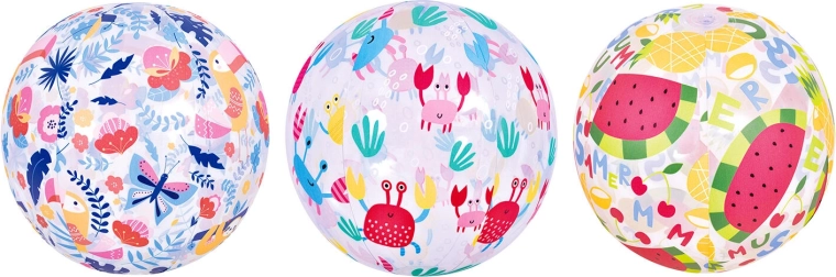 Inflatable Beach Ball 50 cm, Assorted Designs