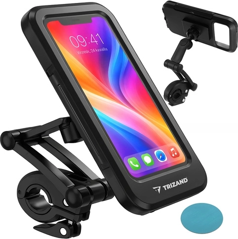 Vandeniui atsparus dviračio telefono laikiklis TRIZAND su 360° pasukimu