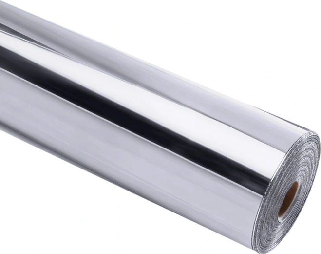 HTVRONT Chrome Metallic Self-Adhesive Vinyl Film, Silver 30.5 × 90 cm