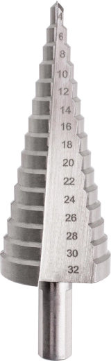 HSS Step Drill Bit 4–32 mm, 15 Steps