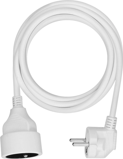 Solight extension cord 3 m with 1 socket, 16 A, white