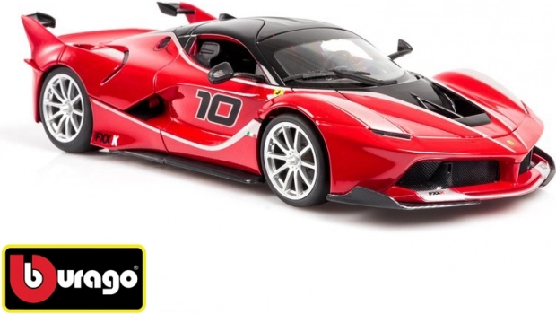 Bburago Ferrari FXX K 1:18 raudonas modelis RACE+PLAY