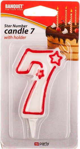 Birthday candle number 7 MY PARTY 7 × 4.5 cm