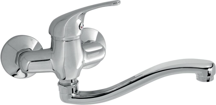 Titania Iris wall-mounted sink faucet with 250 mm spout, chrome