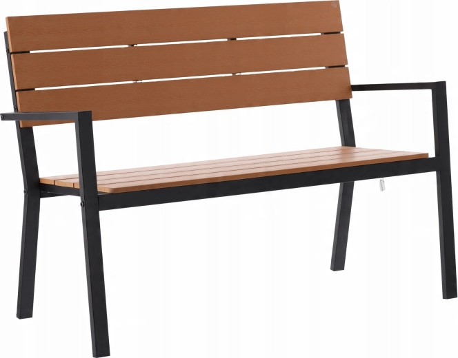 Garden bench Garden Line 118 × 54 × 77 cm, brown/black