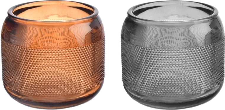 Glass candle holder 8 × 8 × 8 cm (2 variants)