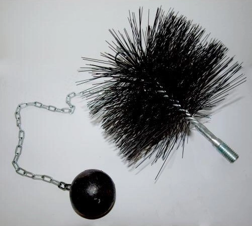 Chimney brush 160 mm with eyelet and 0.5 kg weight