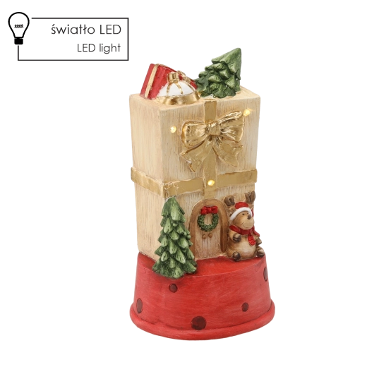 Christmas figurine house with deer LED 22 × 21 × 40 cm