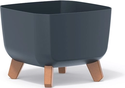 Plastic planter on legs Gracia Square 39 × 39 × 27 cm, anthracite