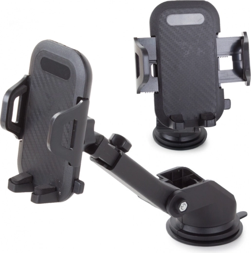 Reguliuojamas automobilinis laikiklis telefonui ir GPS, montuojamas priekinio stiklo viduje