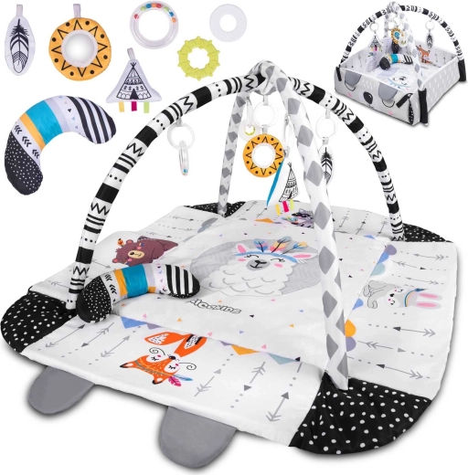 Interactive educational play mat 110 × 100 cm RICOKIDS Boho 3-in-1