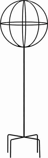 Metalinė sodo atrama vijokliniams augalams 50 × 10 cm – juoda