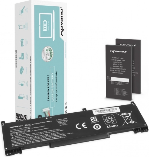 Movano RH03XL Battery for HP ProBook 440/445/450/630/640/650 G8–G10 (3550 mAh, 40 Wh)