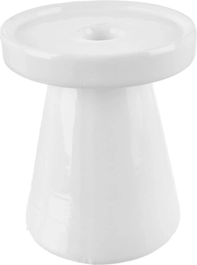 White porcelain candle holder