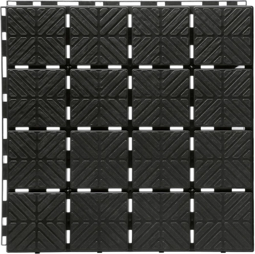 Garden interlocking tiles EASY SQUARE 40 × 40 cm, black (9 pcs, 1.5 m²)