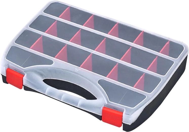 Plastikinis organizatorius Domino 360 × 268 × 66 mm su reguliuojamomis pertvarėlėmis