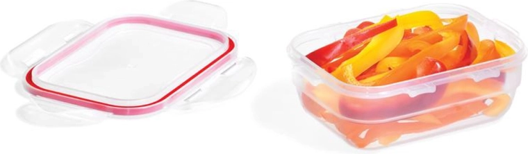Lock & Lock Easy Match Rectangular Food Container 370 ml Red