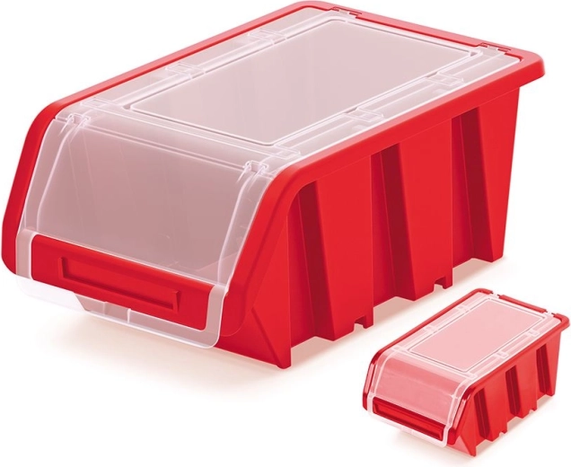Plastikinė uždaroma daiktų dėžė TRUCK PLUS 230 × 160 × 120 mm, raudona