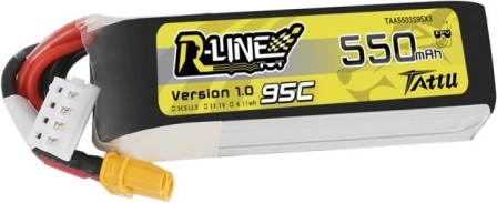 Tattu R-Line LiPo baterija 550 mAh 11,1 V 95C 3S su XT30 jungtimi