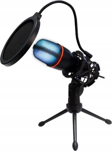 Studio USB condenser microphone BM-3000 with RGB backlighting