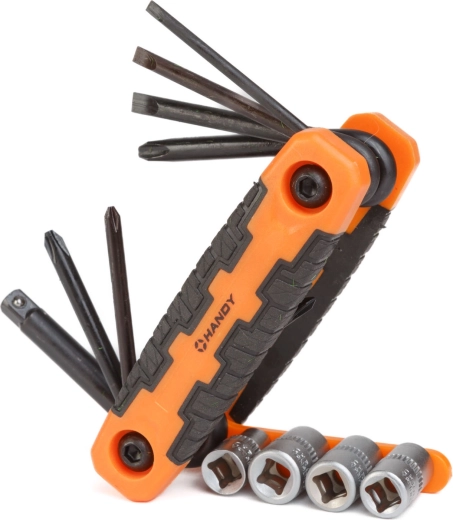 Folding Set of Screwdrivers and Socket Wrenches 12-in-1