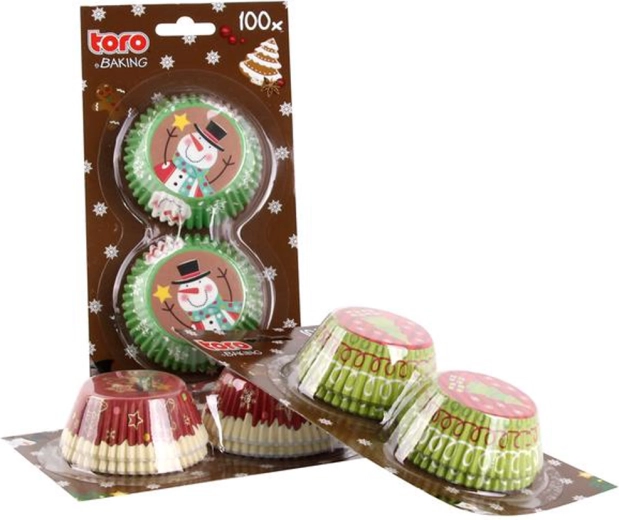 TORO paper muffin cups – Christmas, 100 pcs