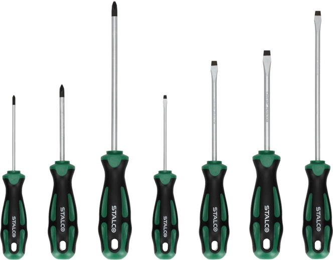 Stalco screwdriver set, 7 pieces, slotted and Phillips