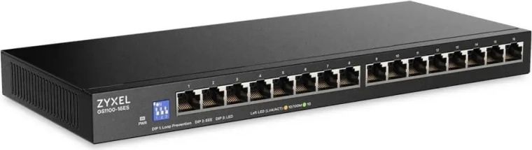 Zyxel GS1100 Switchable unmanaged gigabit switch, 16 ports