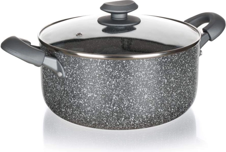 Aliumininis puodas GRANITE 20 cm, 2,5 l su nepridegančia danga