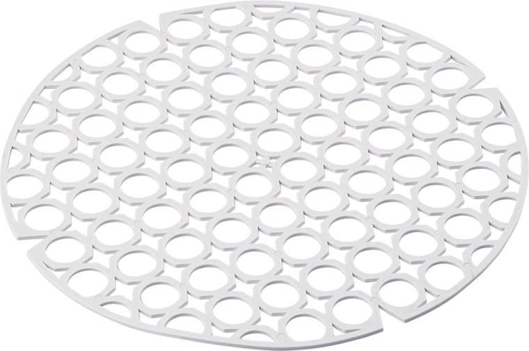 Elastingos apvalios kriauklės grotelės baltos 27,5 cm