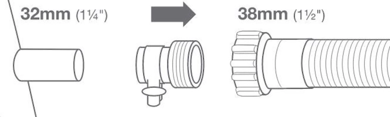 Intex adapteris B, skirtas sujungti baseino žarnas 32/38 mm (2 vnt.)