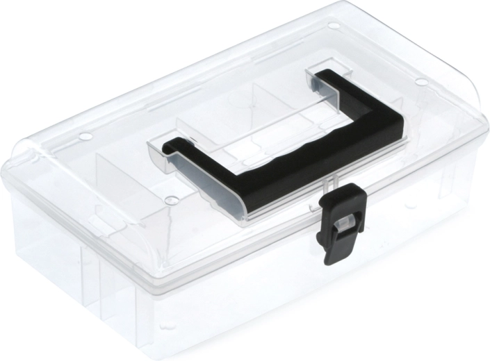 Plastic organizer with handle 245 × 135 × 85 mm transparent