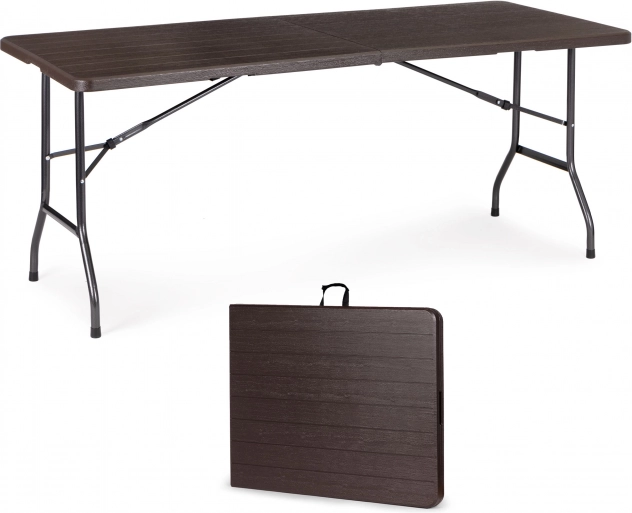 Sulankstomas banketinės paskirties sodo stalas 180 cm, rudas MODERNHOME