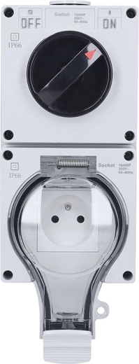 Solight lauko lizdas IP66 su jungikliu
