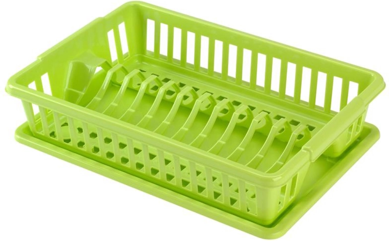 HEIDRUN Plastic Dish Drainer with Tray 38 × 26 cm