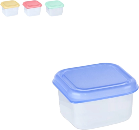 Mini square plastic container 0.1 l – assorted colors