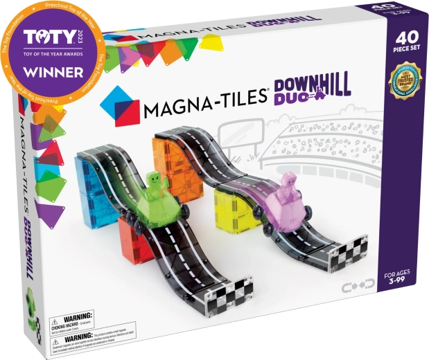 Magna-Tiles magnetic building set Downhill Duo (40 pieces)