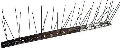 Apsauginiai nerūdijančio plieno spygliai nuo balandžių 50 × 10 cm, 36 spygliai
