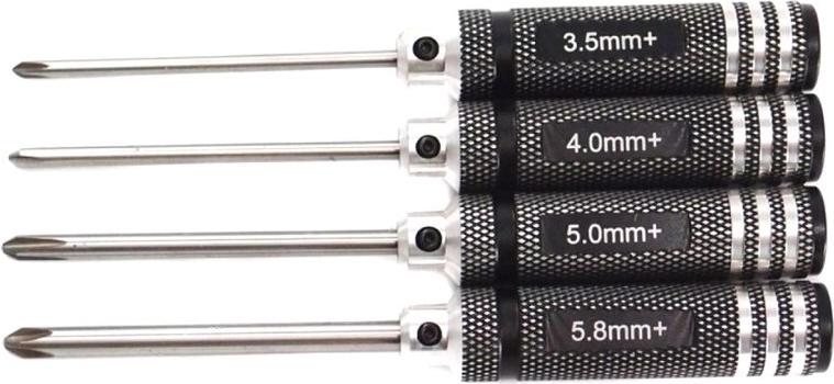 Set of four Phillips screwdrivers