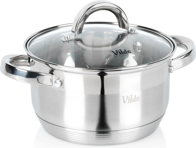 Stainless steel pot with glass lid INOXCELLENT 18 cm, 2.5 l