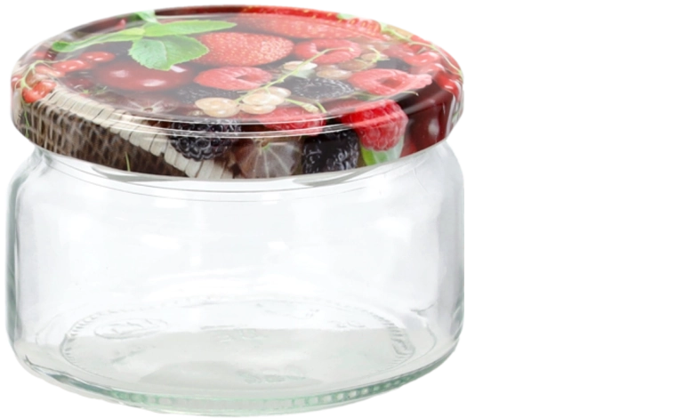 Stiklainis 250 ml su užsukamu dangteliu fi 82 – 1 vnt.