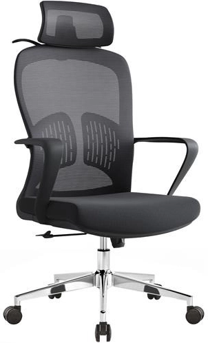 Ergonomiška biuro kėdė Baby Mix su galvos atlošu ir juosmens atrama, juoda