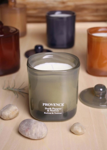 Scented Glass Candle Provence Pepper and Vetiver 25 Hours