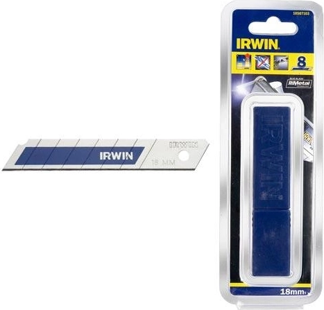 Snap-off bimetal blades 18 mm IRWIN, blue (8 pcs)