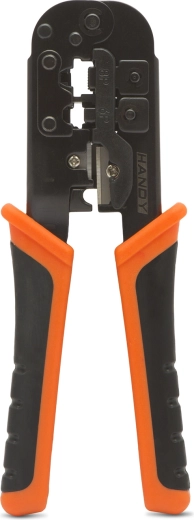 Crimping, stripping and cutting pliers for 6P and 8P modular connectors