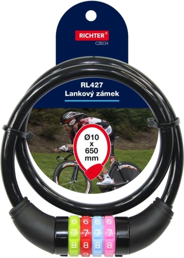 Trosinis skaitmeninis užraktas 10 × 650 mm juodas RICHTER