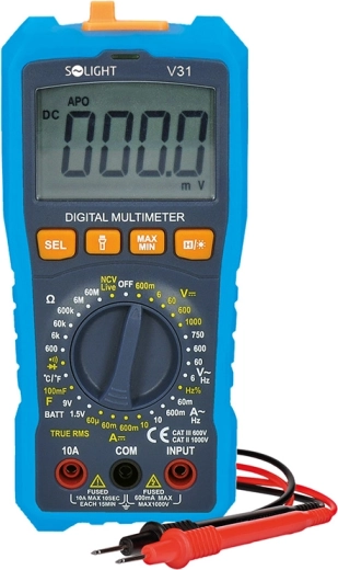 Solight digital true RMS multimeter with NCV and temperature measurement